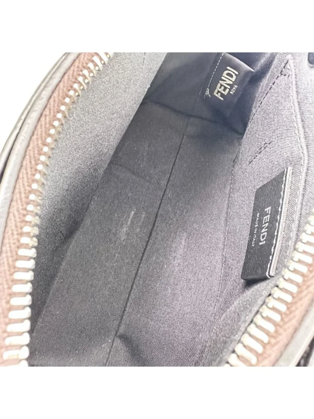 Fendi by the Way Leather Mini Shoulder Bag Clutch Black